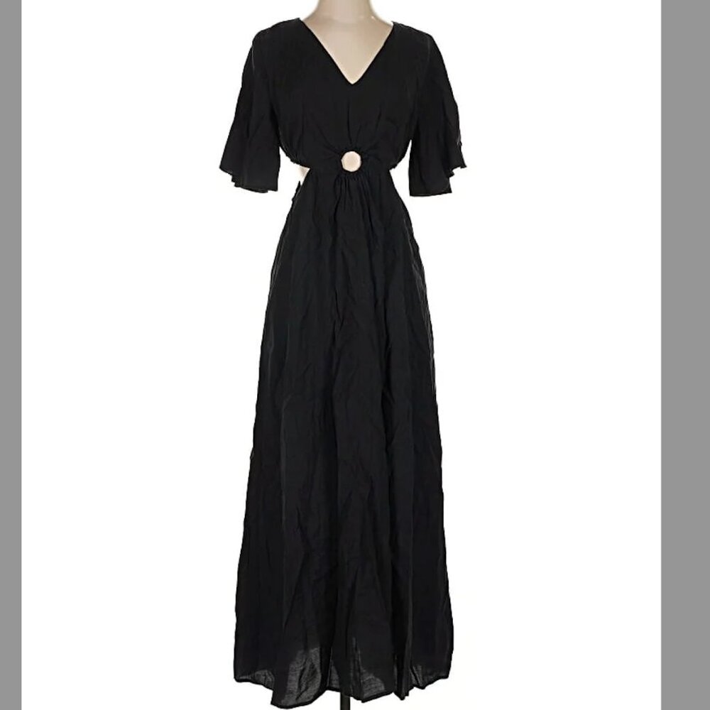 Mango Modal Cut-Out Midi Dress Size 10